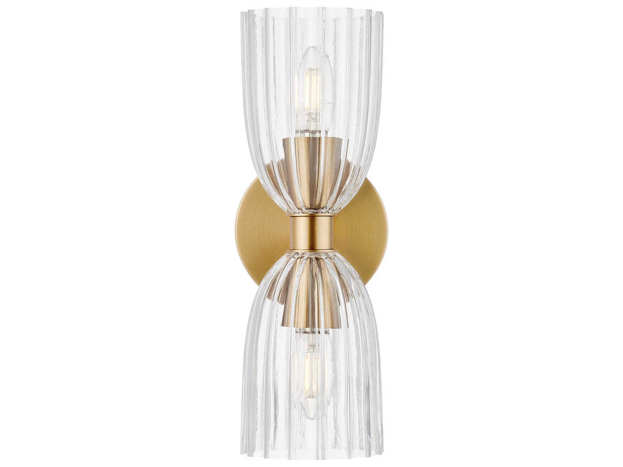 Savoy House Meridian 2-Light Natural Brass Vanity Light