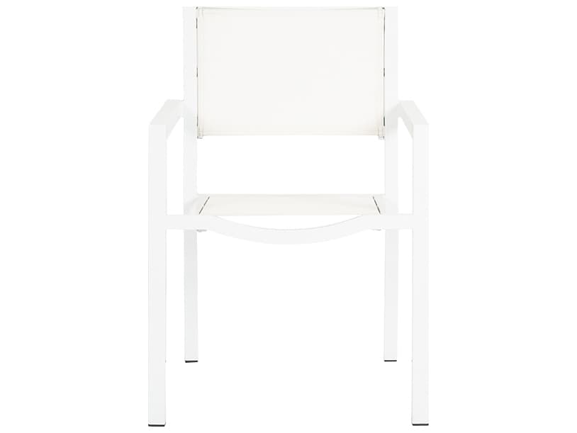 Sunset West Naples Sling Aluminum Stackable Patio Dining Arm Chair