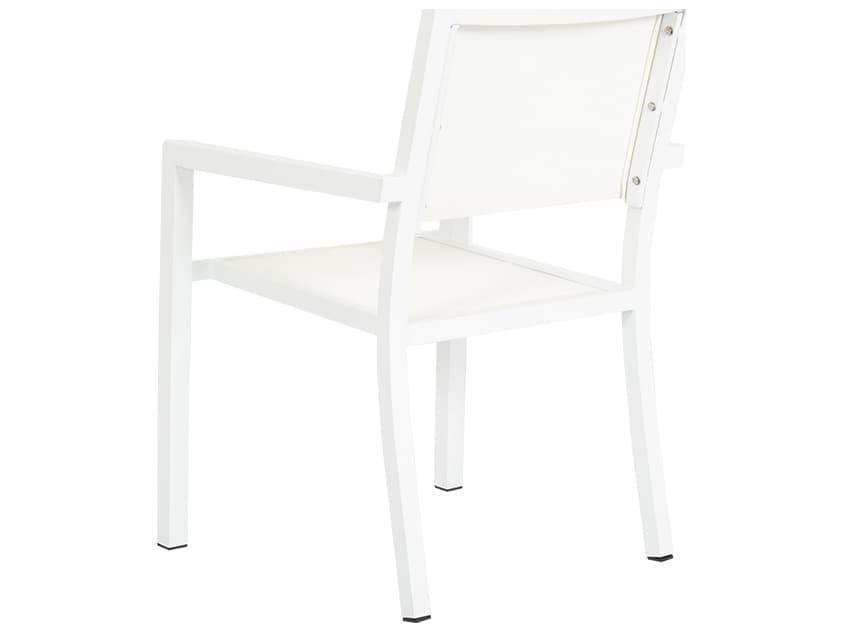Sunset West Naples Sling Aluminum Stackable Patio Dining Arm Chair