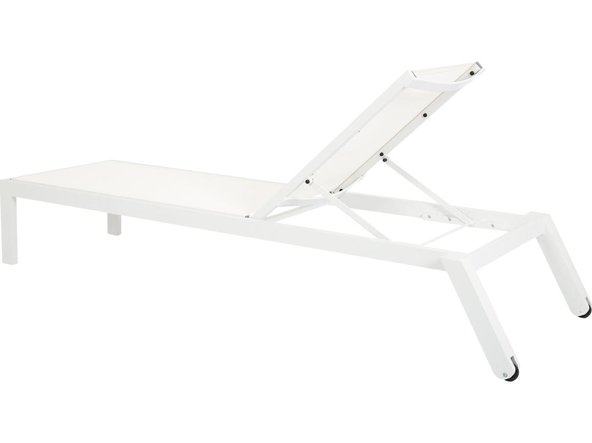 Sunset West Naples Sling Aluminum Stackable Patio Chaise Lounge