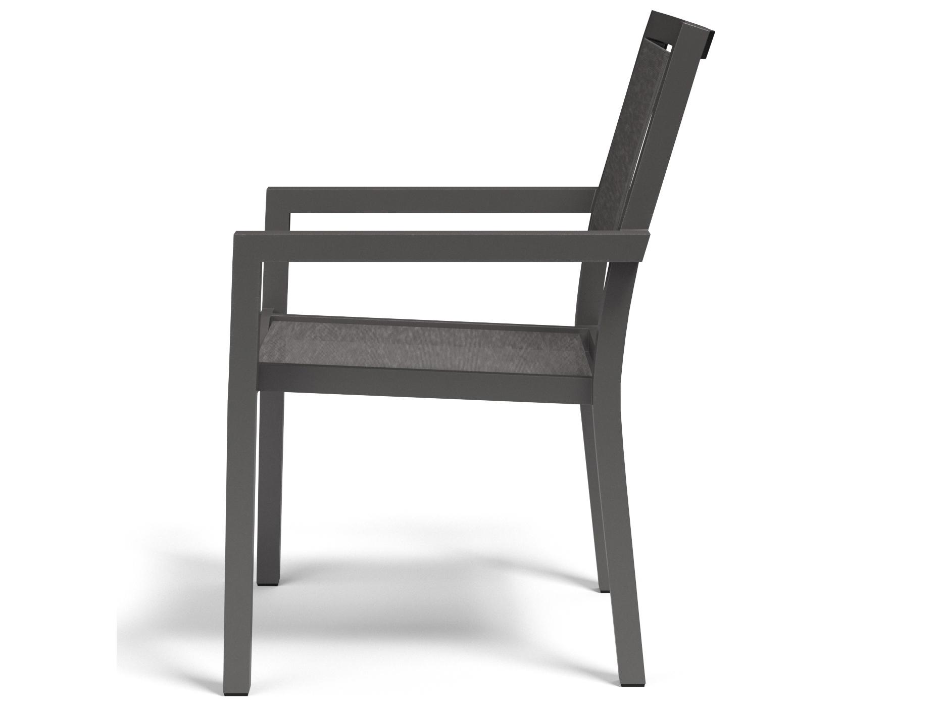 Sunset West Vegas Sling Aluminum Stackable Outdoor Dining Arm Chair