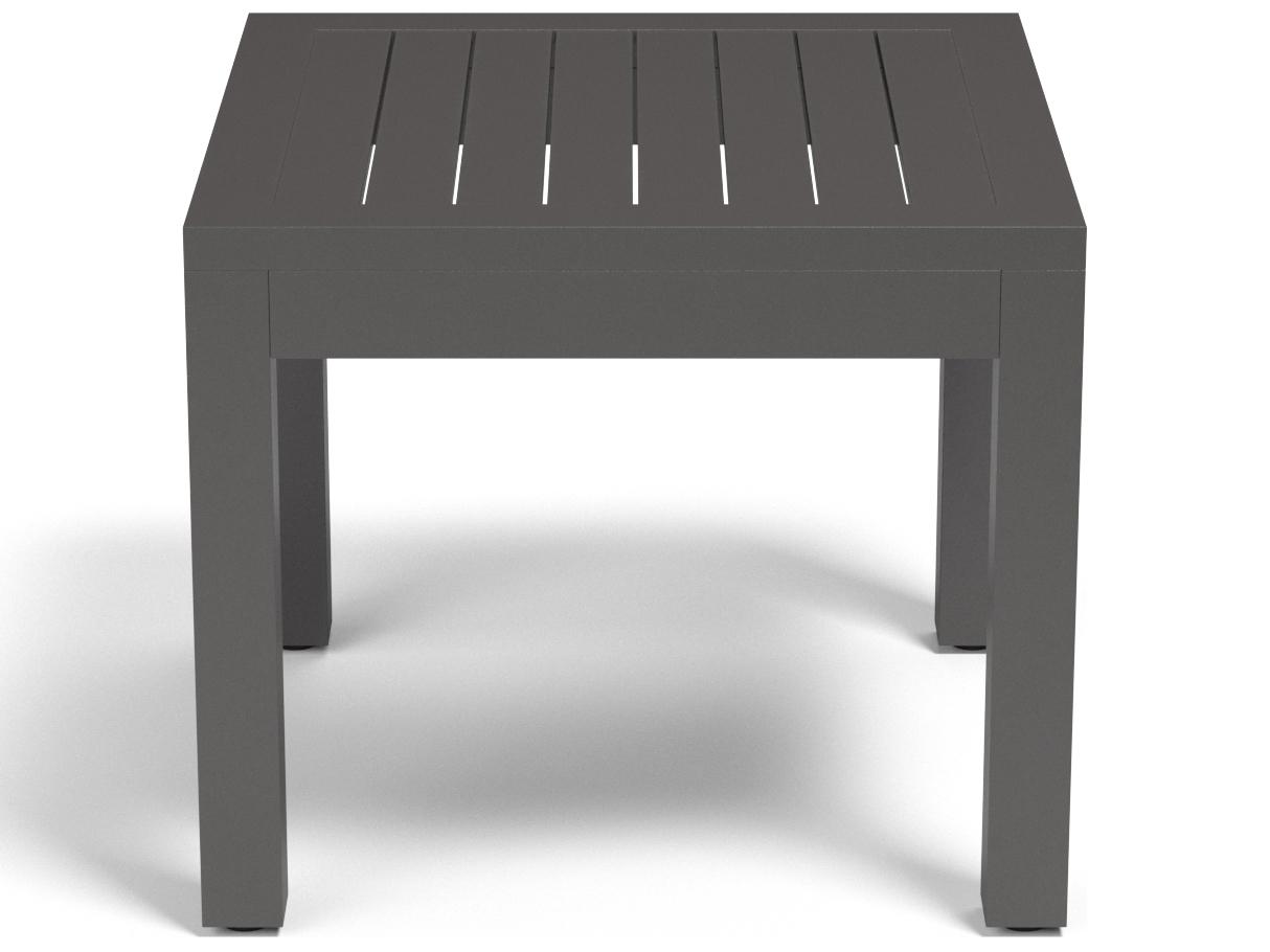 Sunset West Vegas Aluminum Square Outdoor Patio End Table