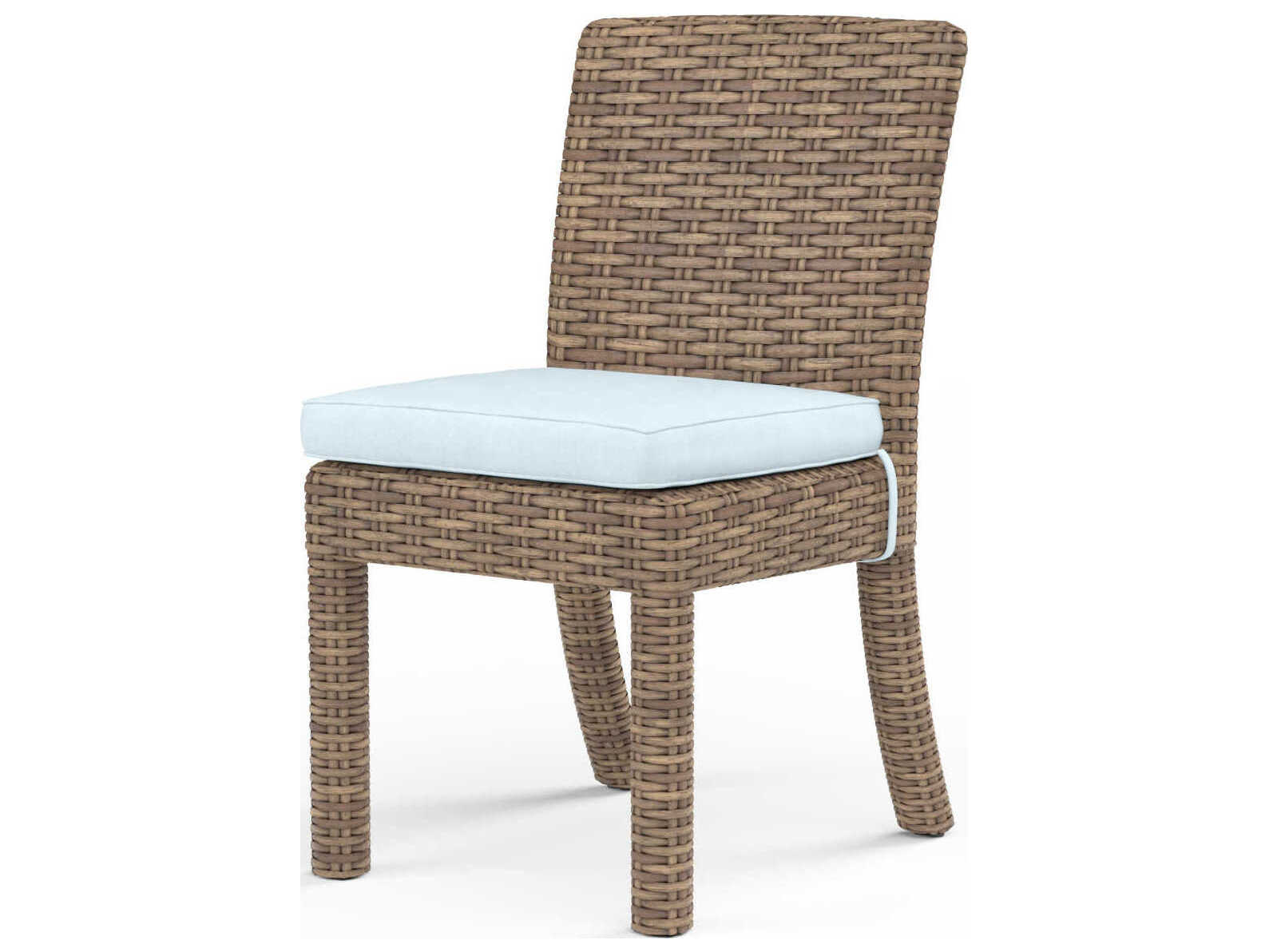 Sunset West Havana Tobacco Wicker Cushion Dining Chair