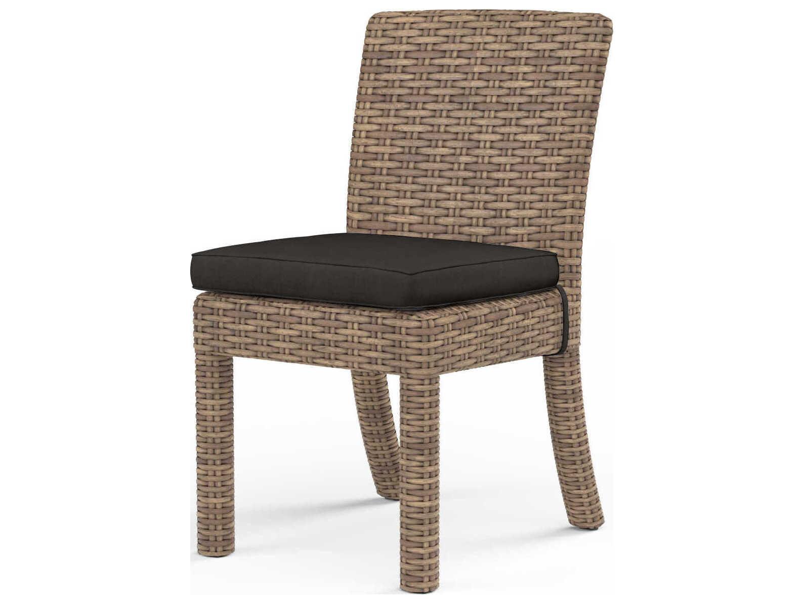 Sunset West Havana Tobacco Wicker Cushion Dining Chair