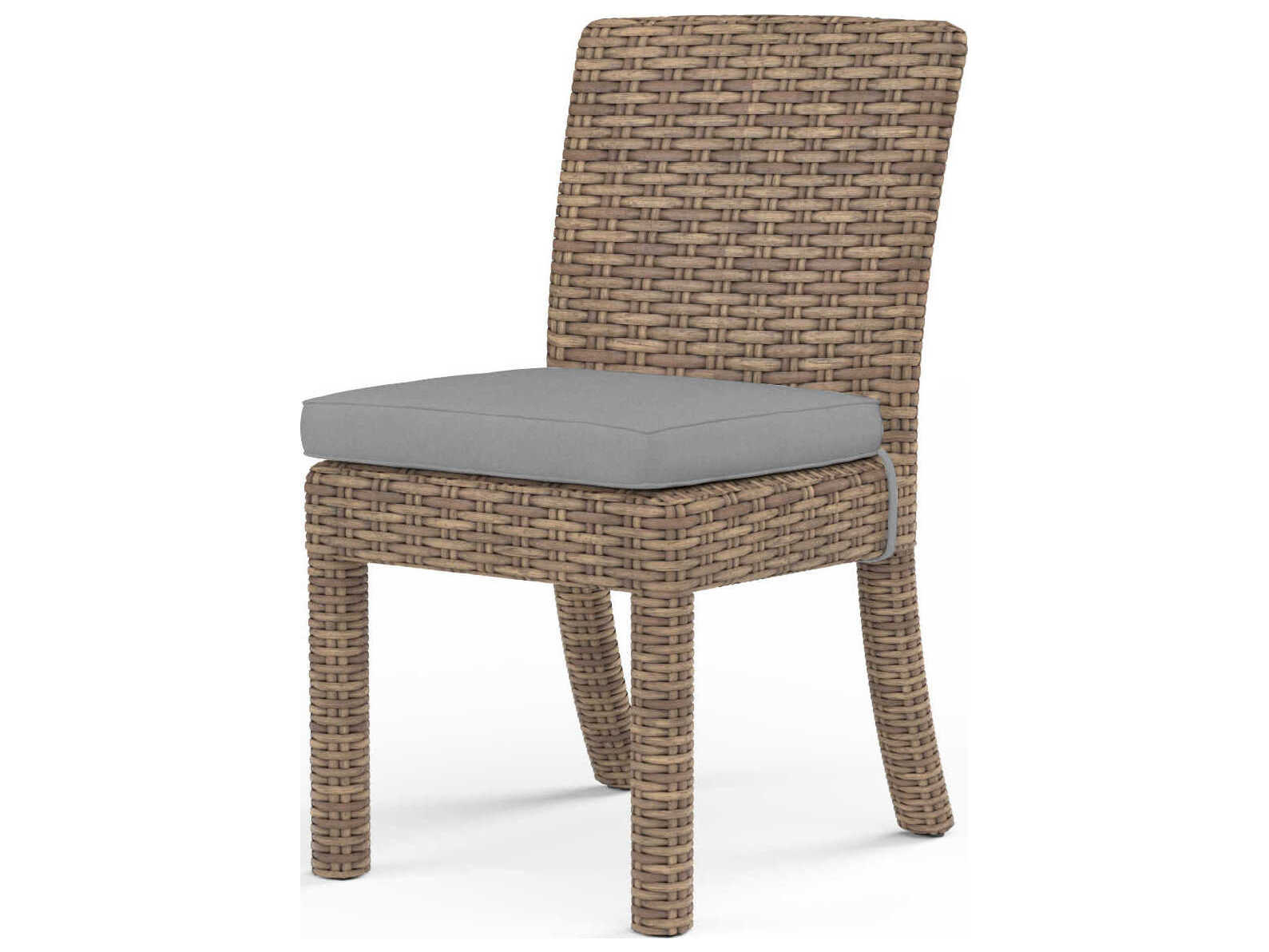 Sunset West Havana Tobacco Wicker Cushion Dining Chair