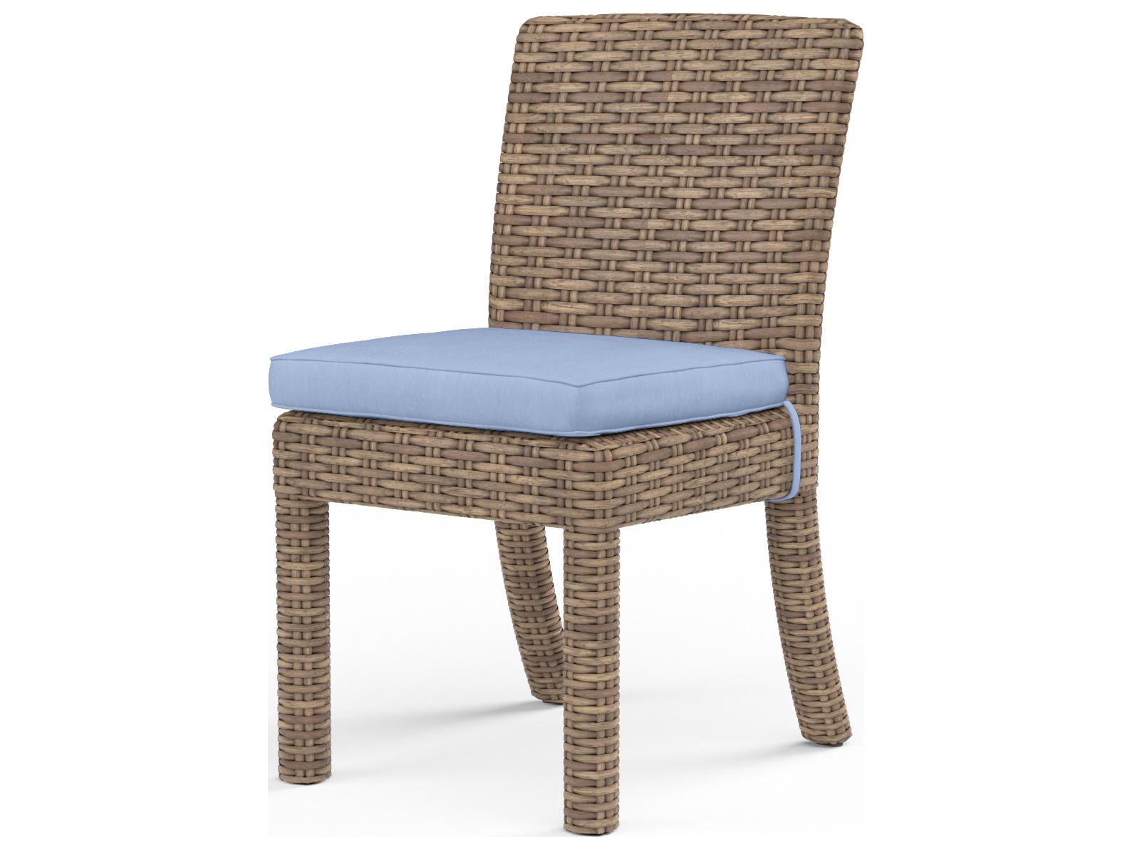 Sunset West Havana Wicker Armless Patio Dining Chair