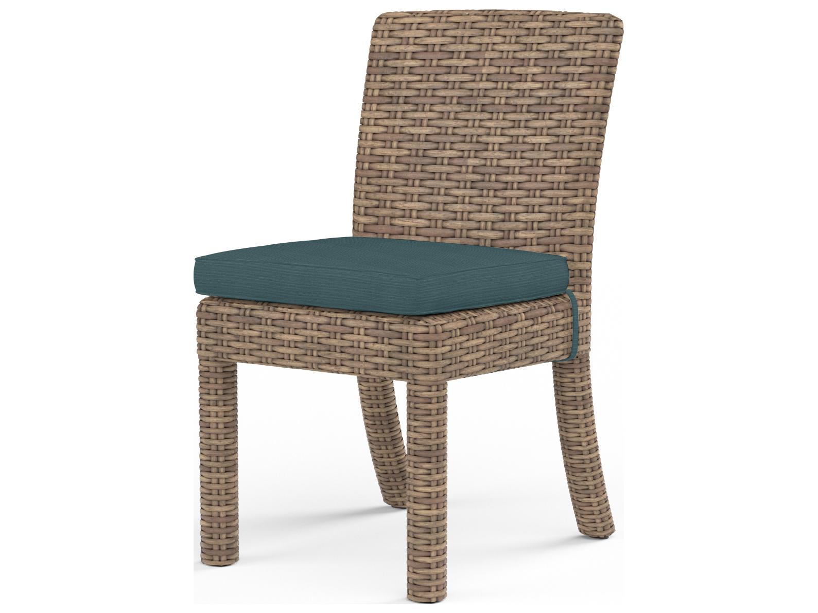 Sunset West Havana Wicker Armless Patio Dining Chair