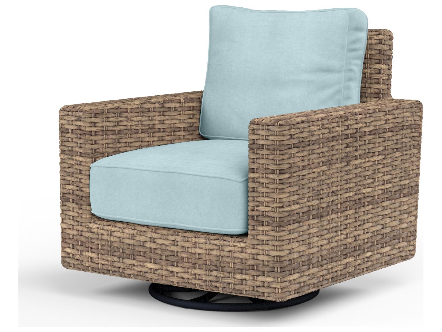 Sunset West Havana Wicker Swivel Lounge Outdoor Patio Rocker