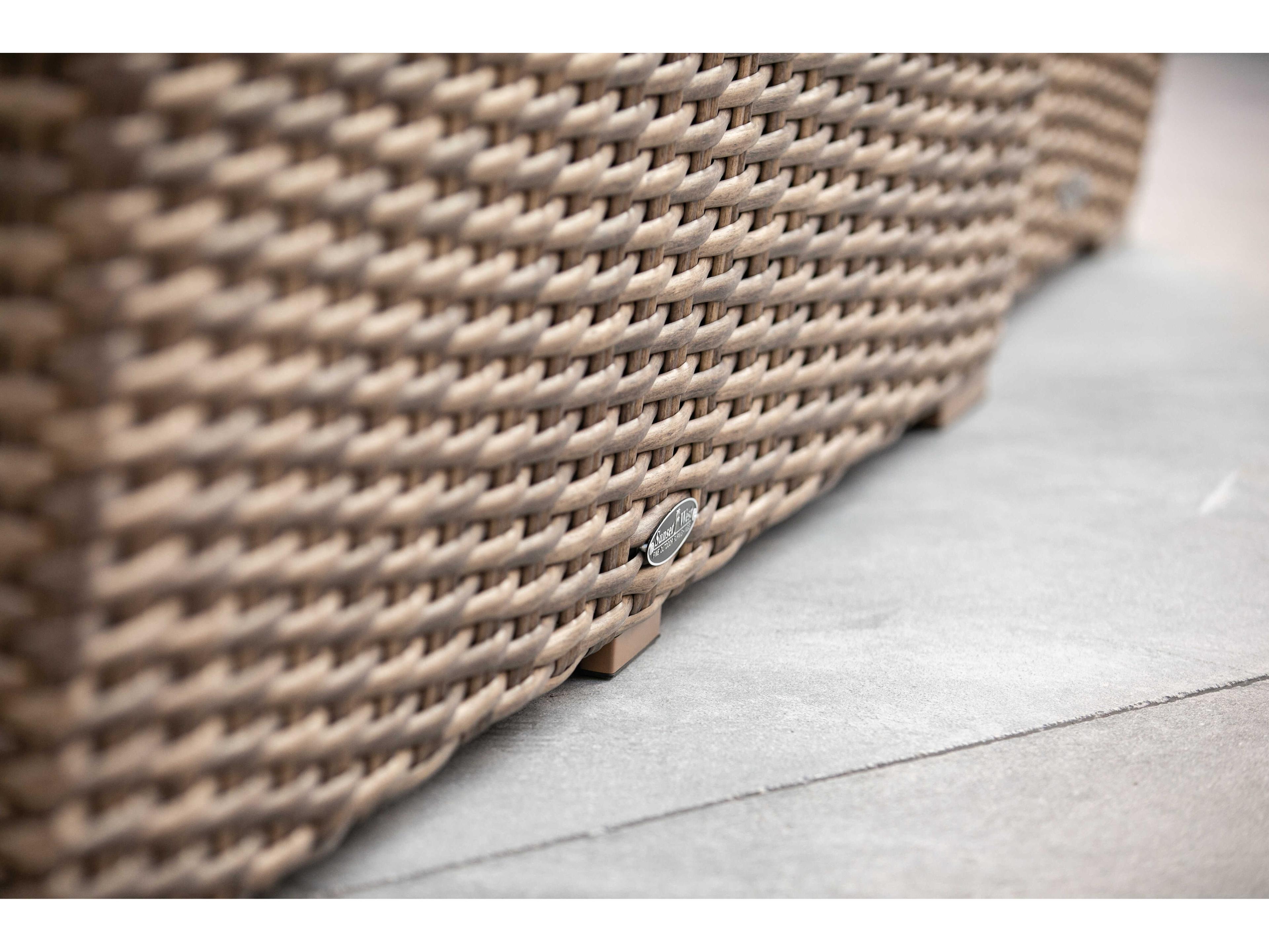 Sunset West Havana Tobacco Wicker Cushion Sofa