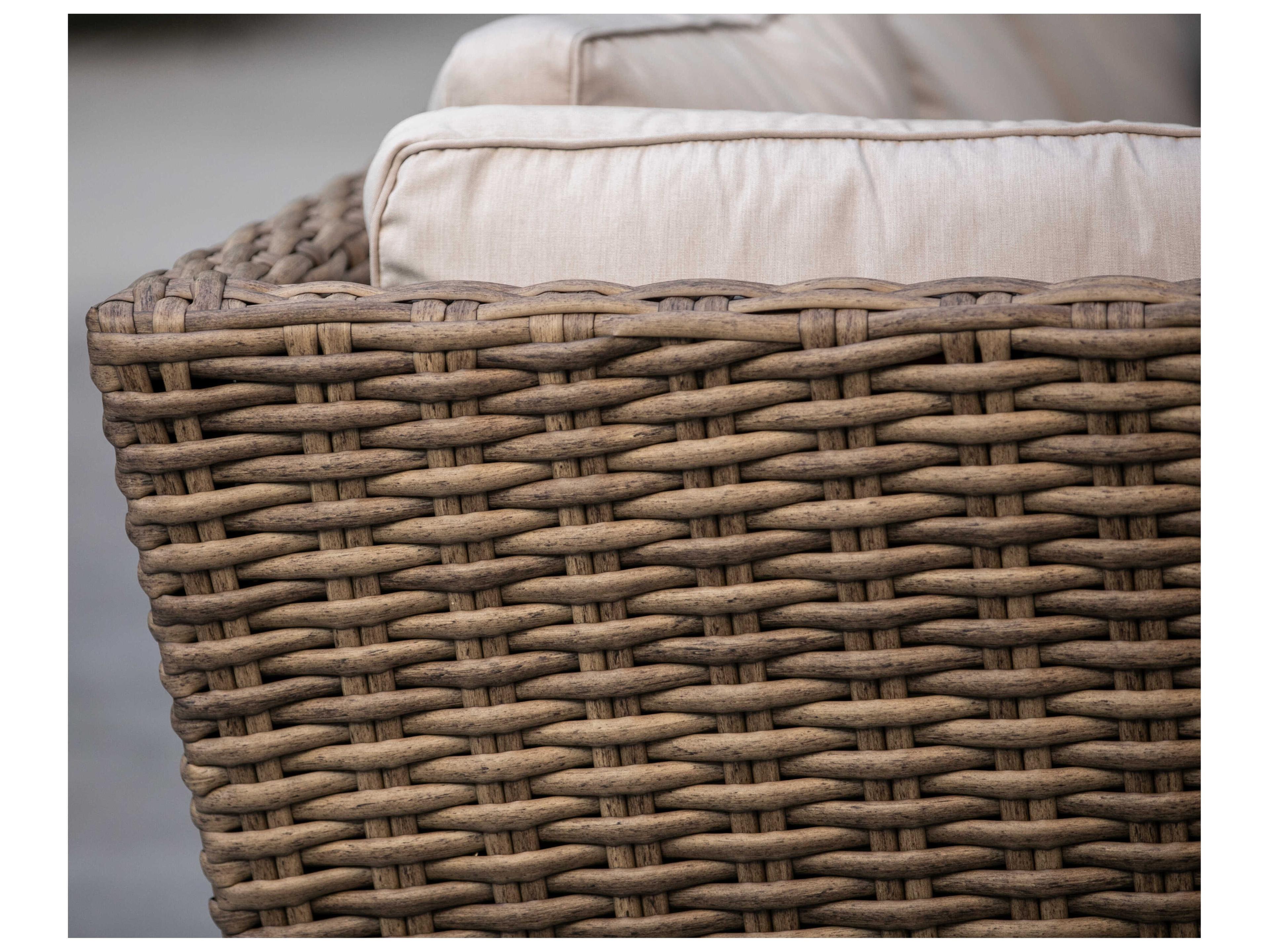 Sunset West Havana Tobacco Wicker Cushion Sofa