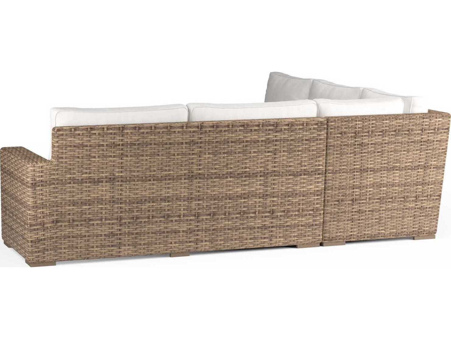 Sunset West Havana Tobacco Wicker Cushion Sofa