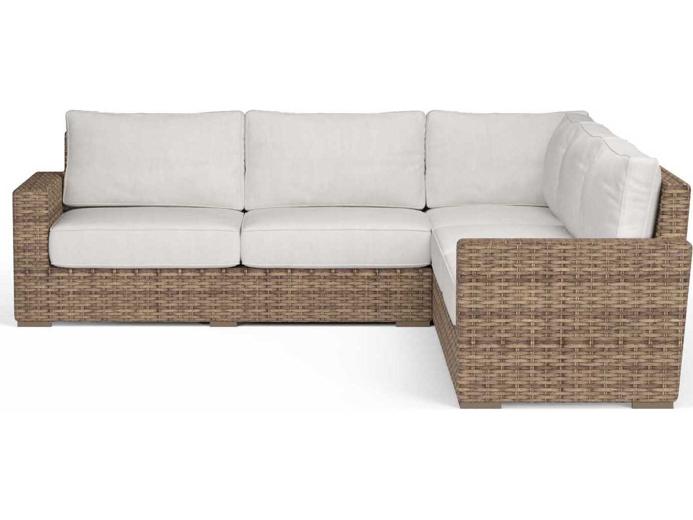 Sunset West Havana Tobacco Wicker Cushion Sofa