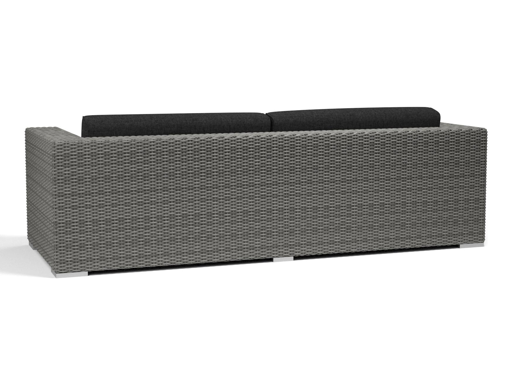 Sunset West Emerald II Wicker Outdoor Sofa in Spectrum Carbon