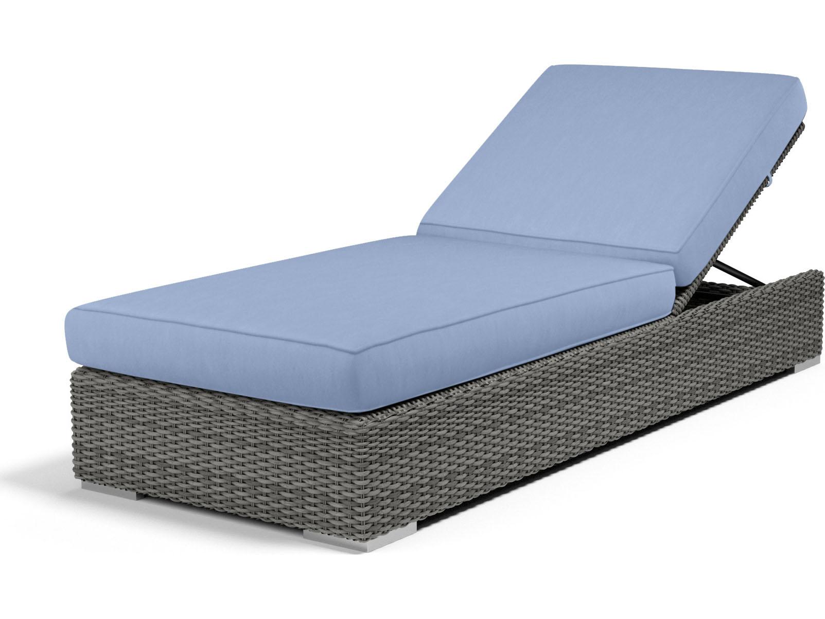 Sunset West Emerald II Wicker Adjustable Outdoor Patio Chaise Lounge