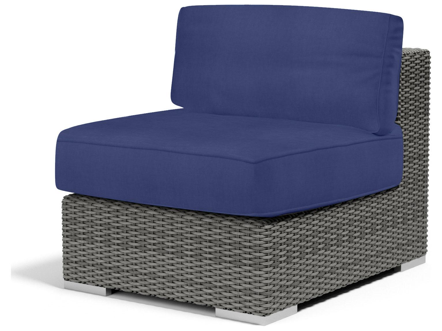 Sunset West Emerald II Wicker Armless Modular Chair