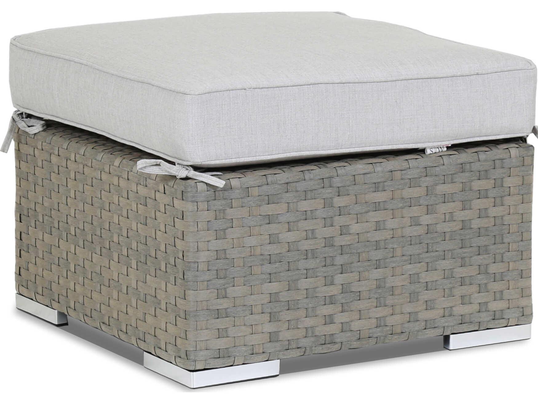 Sunset West Majorca Wicker Outdoor Ottoman