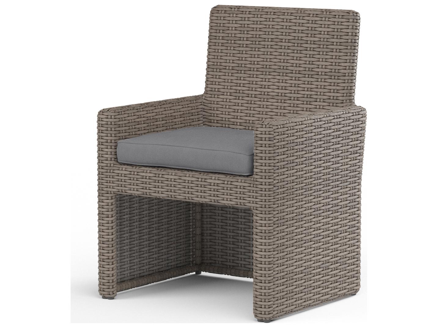 Sunset West Coronado Wicker Outdoor Patio Dining Arm Chair