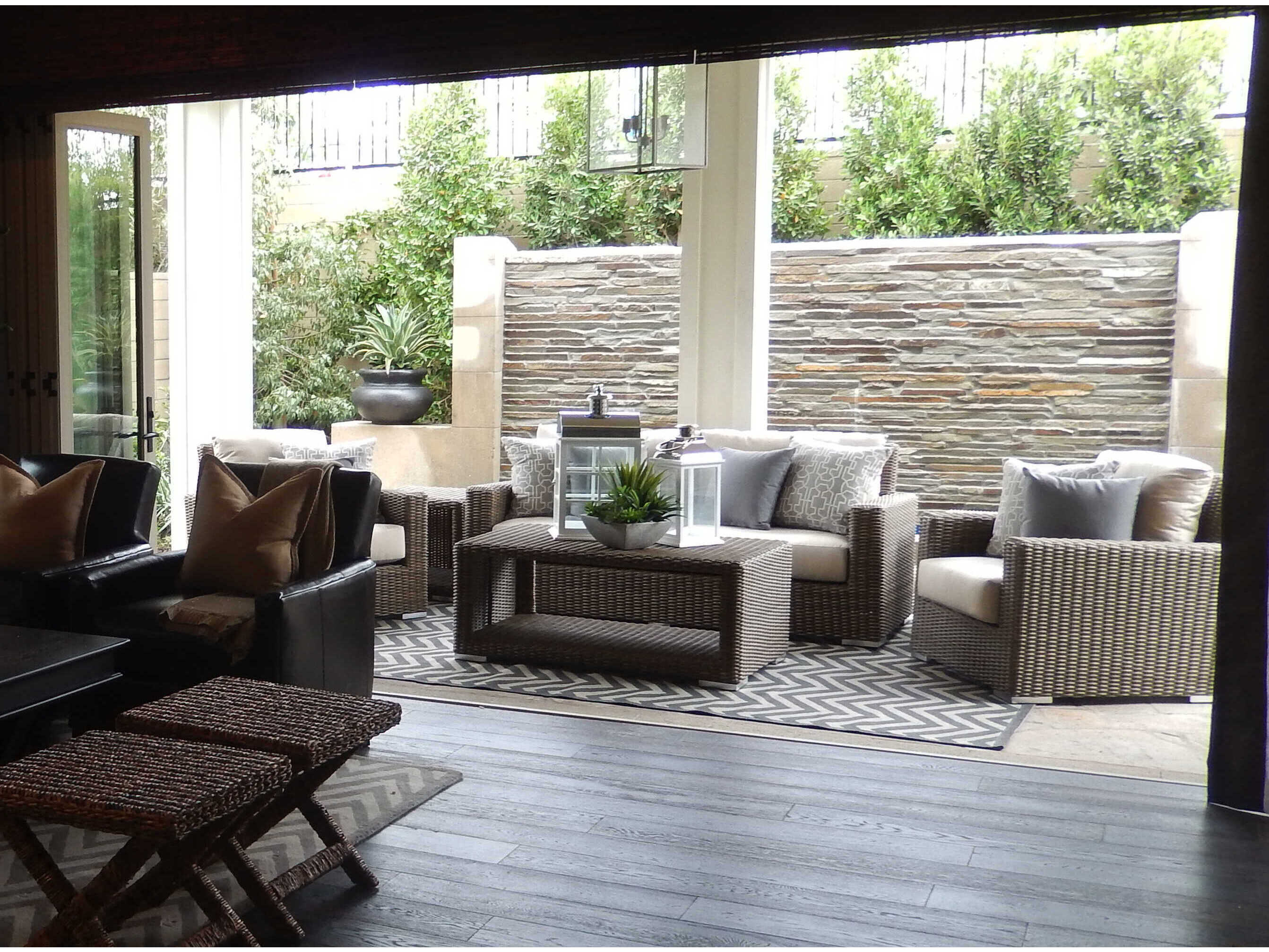 Sunset West Montecito Driftwood Wicker Cushion Lounge Chair