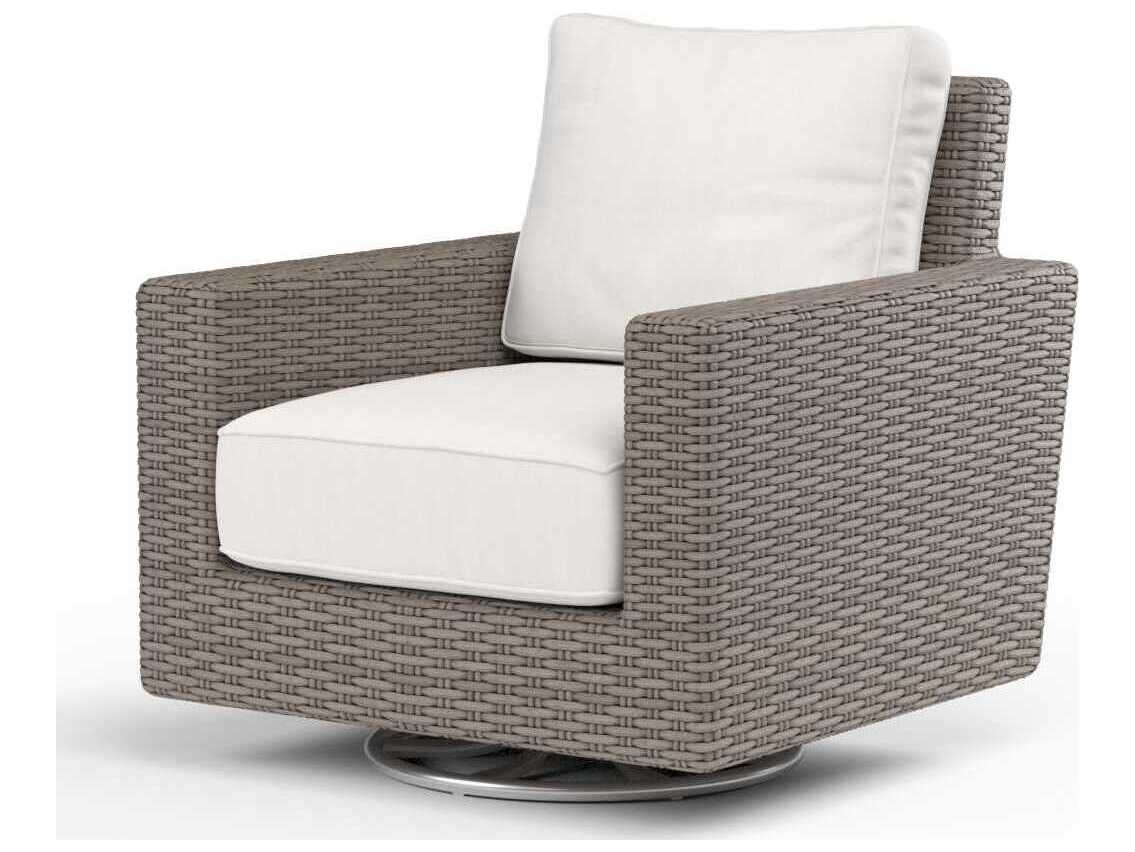 Sunset West Coronado Light Wood Wicker Cushion Lounge Chair
