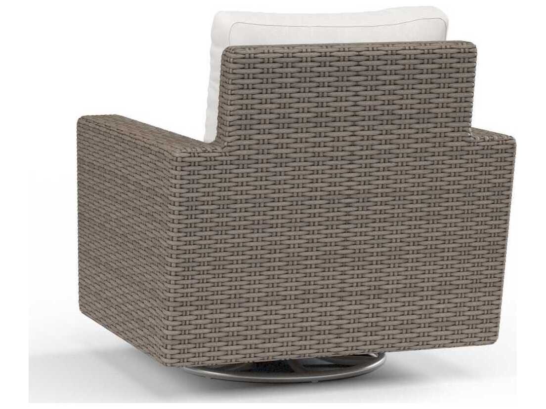 Sunset West Coronado Light Wood Wicker Cushion Lounge Chair