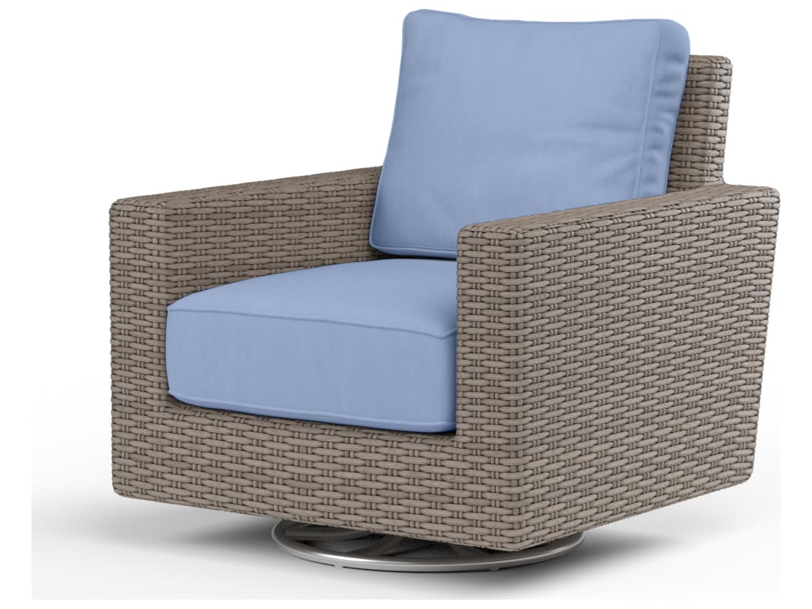 Sunset West Coronado Wicker Swivel Outdoor Rocker