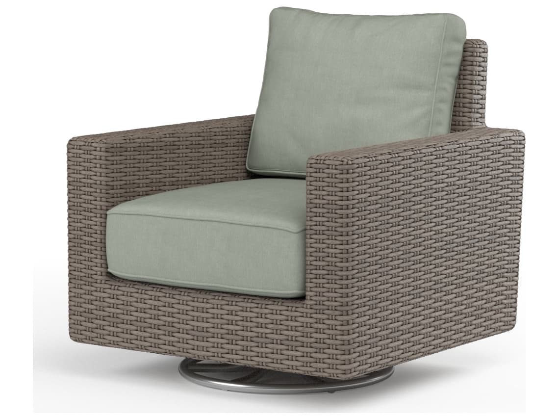 Sunset West Coronado Wicker Swivel Outdoor Rocker