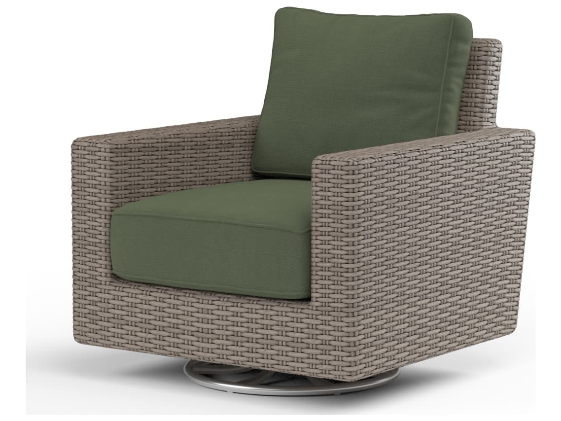 Sunset West Coronado Wicker Swivel Outdoor Rocker