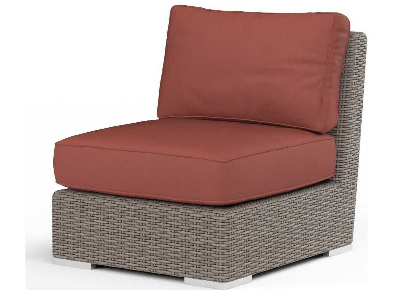 Sunset West Montecito Driftwood Wicker Cushion Lounge Chair