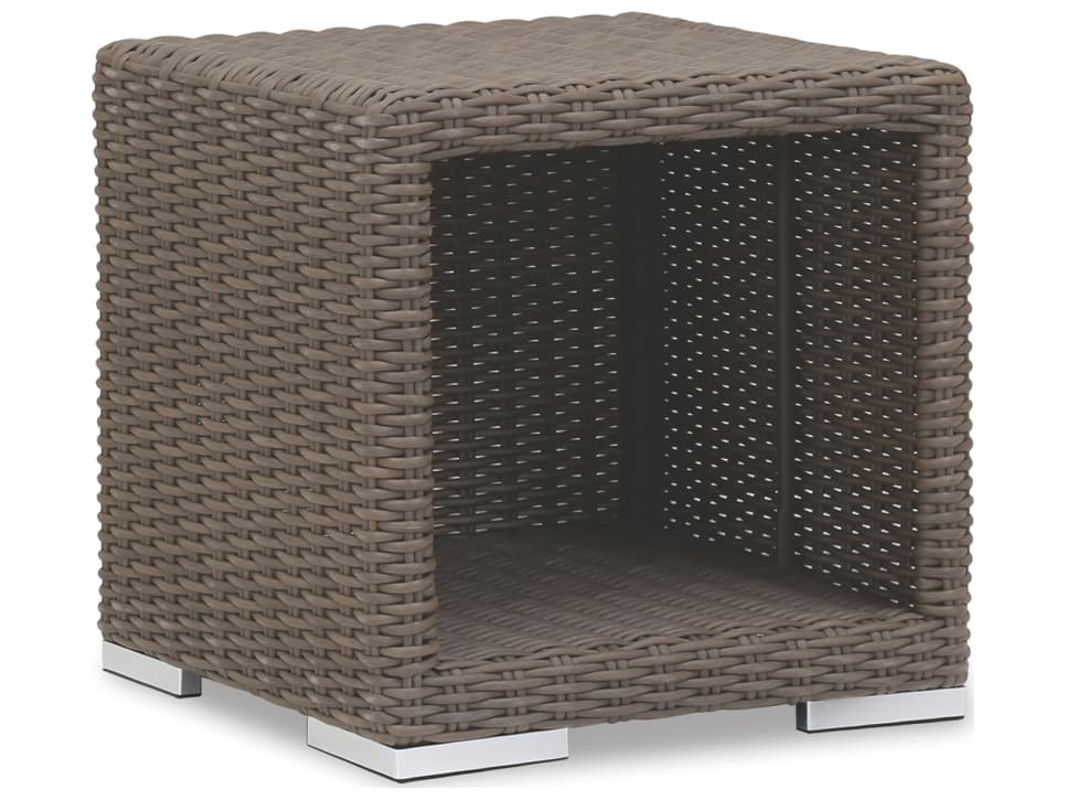 Sunset West Coronado Wicker Square Outdoor End Table