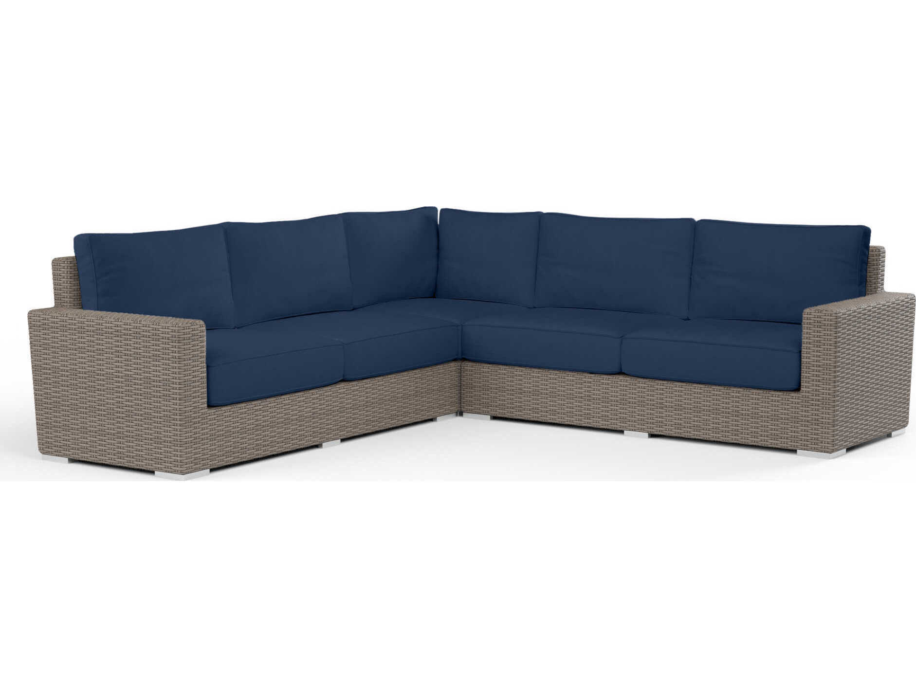 Sunset West Coronado Driftwood Wicker Cushion Sofa