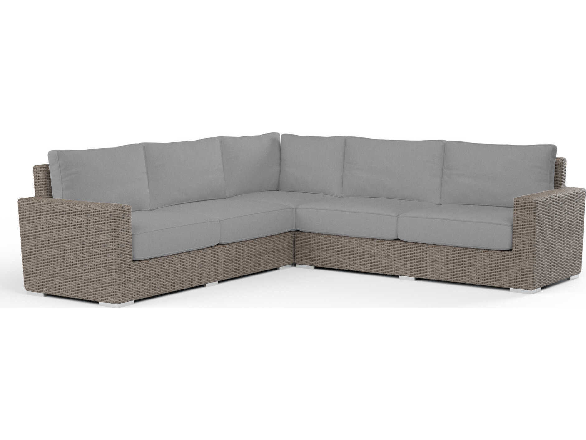 Sunset West Coronado Driftwood Wicker Cushion Sofa