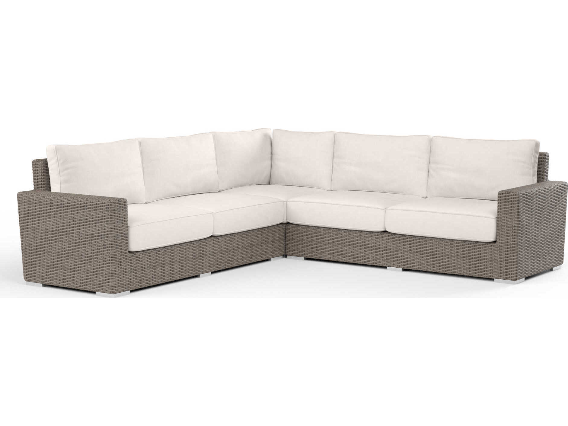 Sunset West Coronado Driftwood Wicker Cushion Sofa