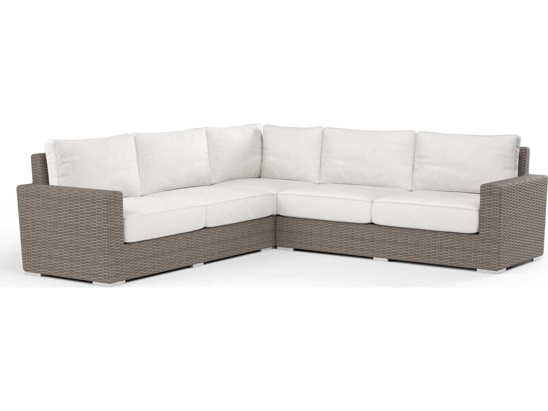 Sunset West Coronado Driftwood Wicker Cushion Sofa