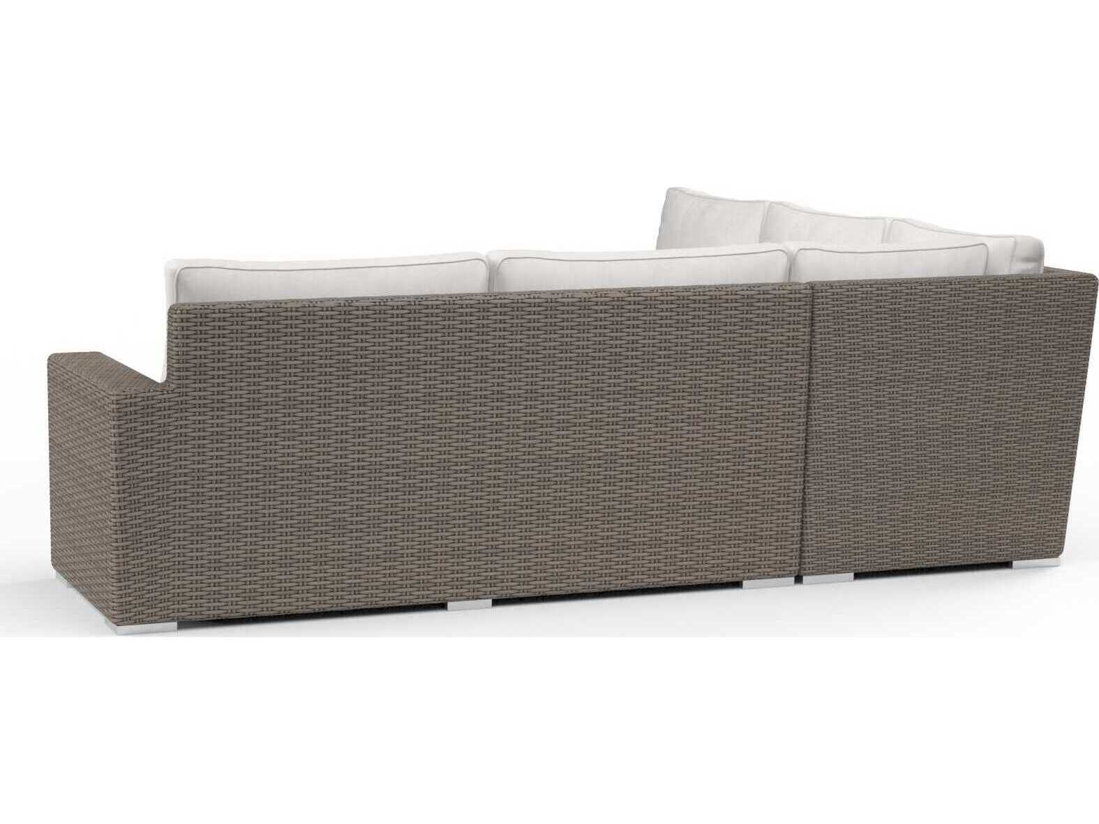 Sunset West Coronado Driftwood Wicker Cushion Sofa