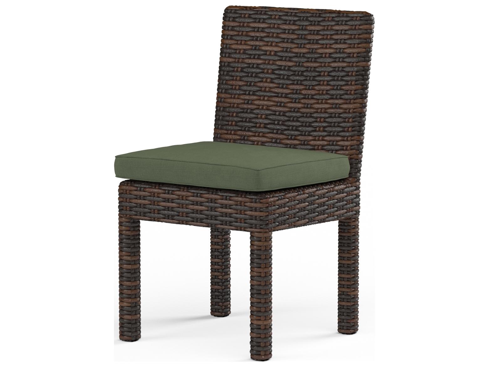 Sunset West Montecito Wicker Armless Outdoor Dining Chair
