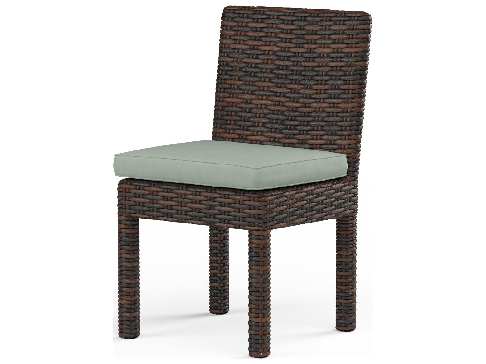 Sunset West Montecito Wicker Armless Outdoor Dining Chair