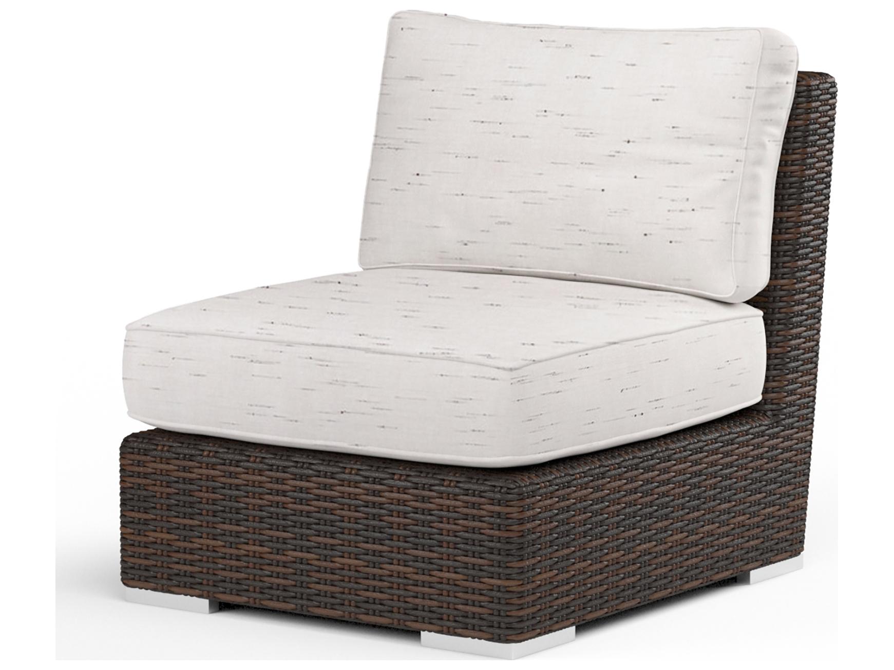 Sunset West Montecito Wicker Armless Outdoor Patio Club Chair