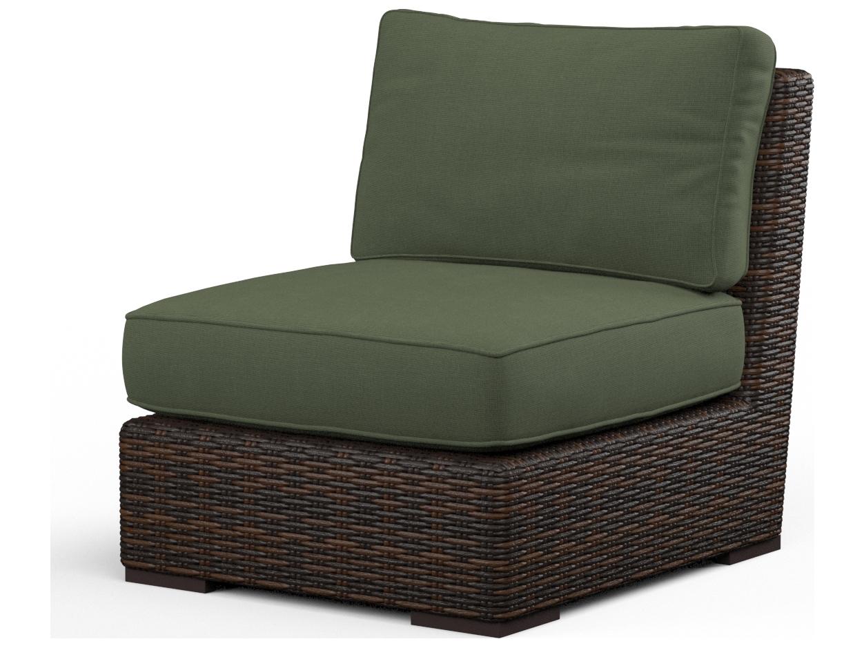 Sunset West Montecito Wicker Armless Outdoor Patio Club Chair