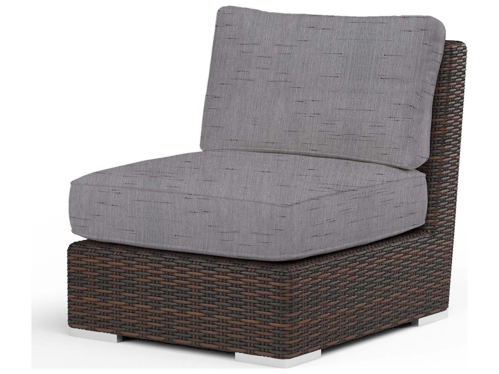 Sunset West Montecito Wicker Armless Outdoor Patio Club Chair