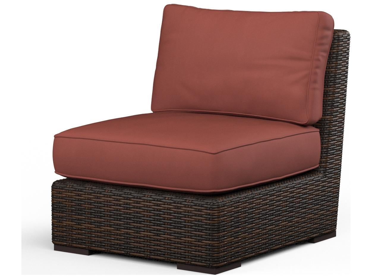 Sunset West Montecito Wicker Armless Outdoor Patio Club Chair