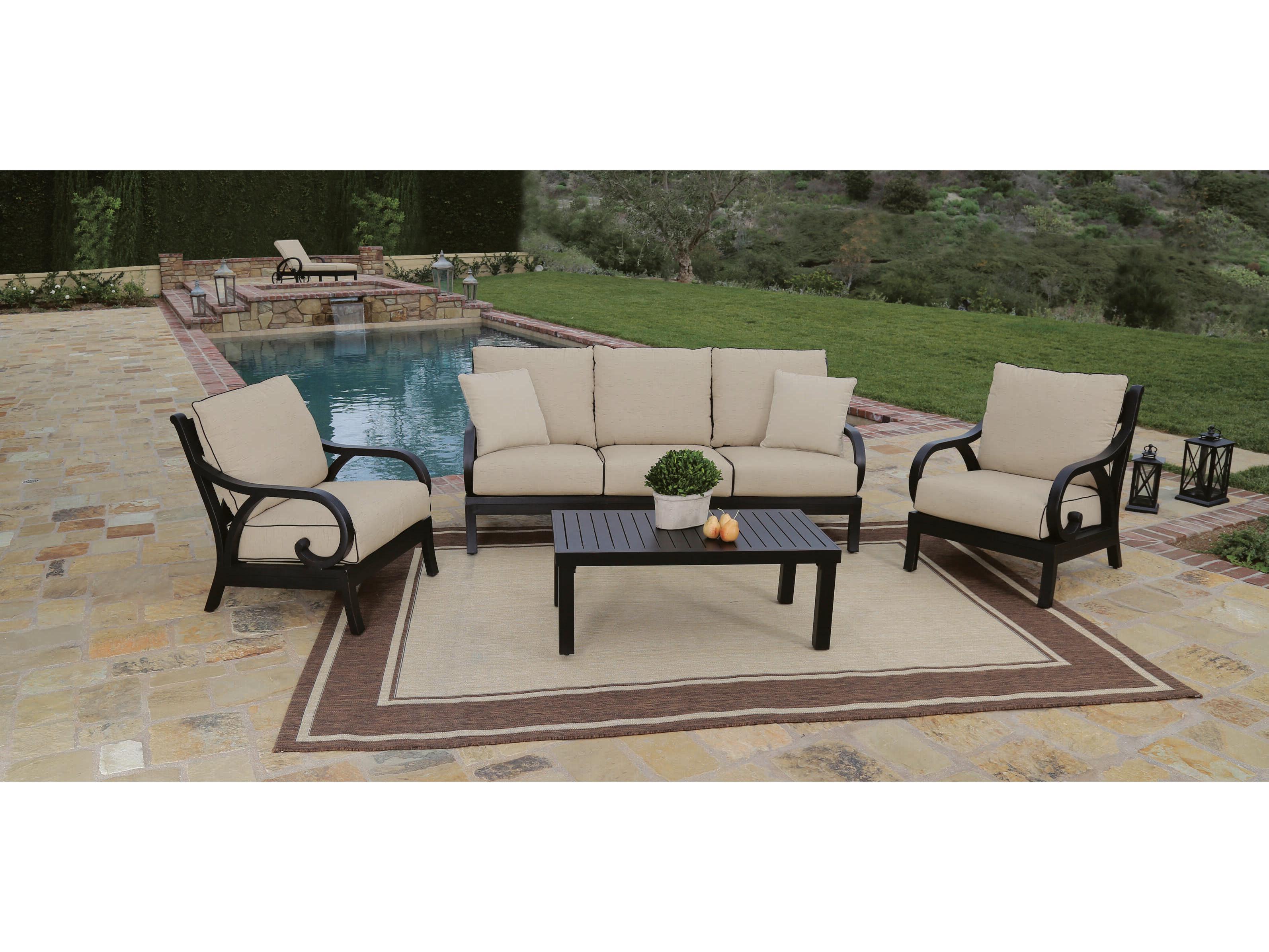 Sunset West Monterey Copper Aluminum Cushion Lounge Chair