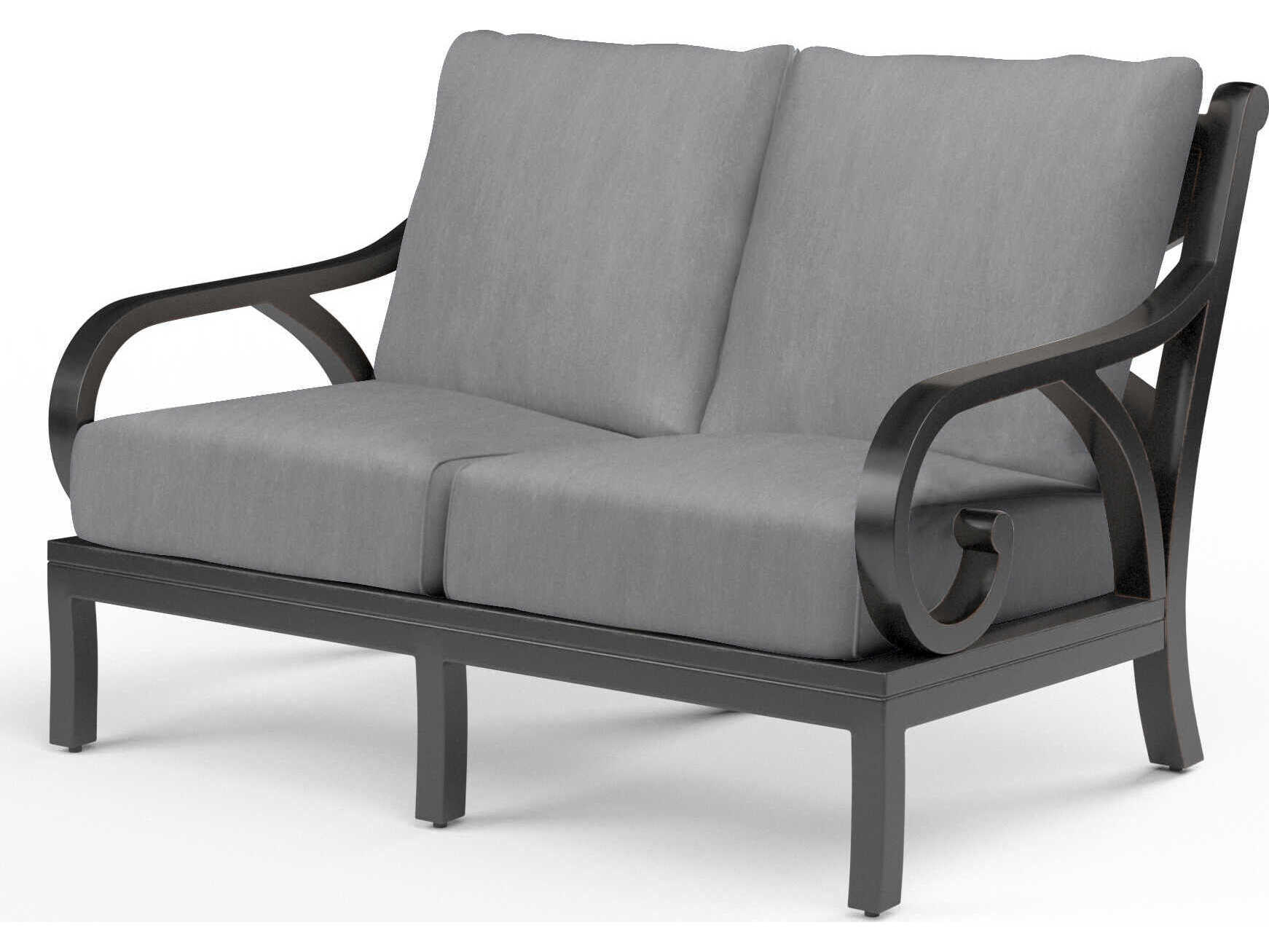 Sunset West Monterey Copper Aluminum Cushion Loveseat