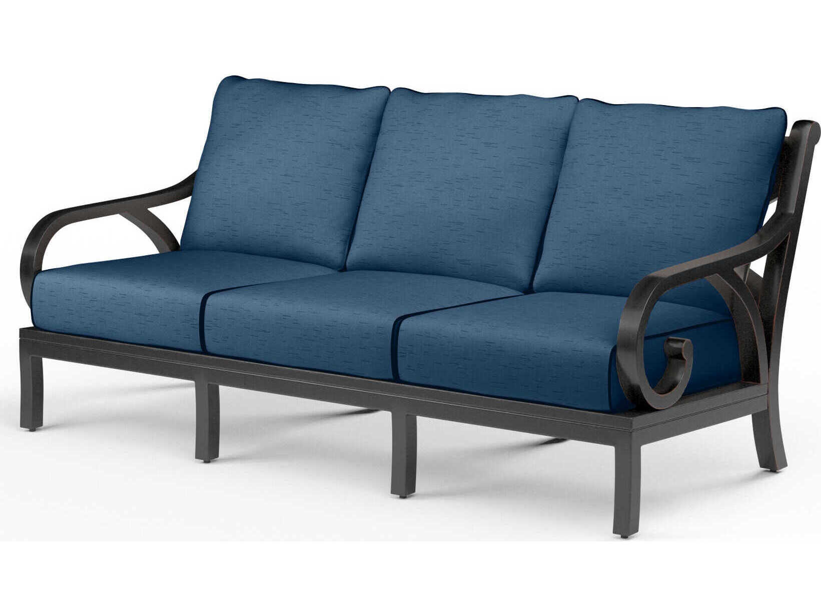 Sunset West Monterey Copper Aluminum Cushion Sofa