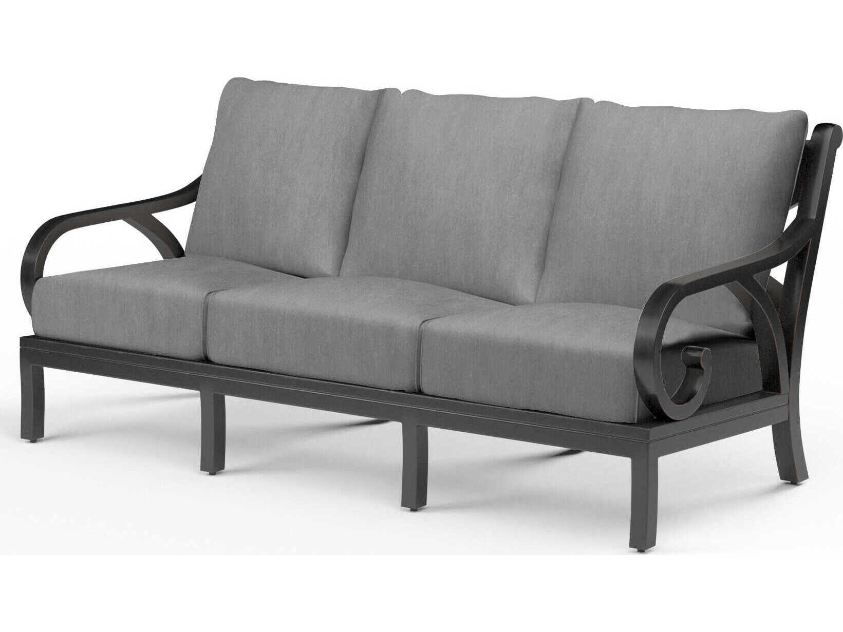 Sunset West Monterey Copper Aluminum Cushion Sofa