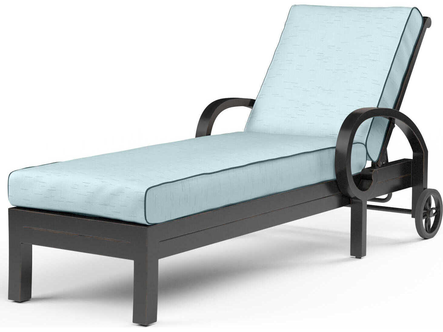 Sunset West Monterey Copper Aluminum Cushion Chaise Lounge