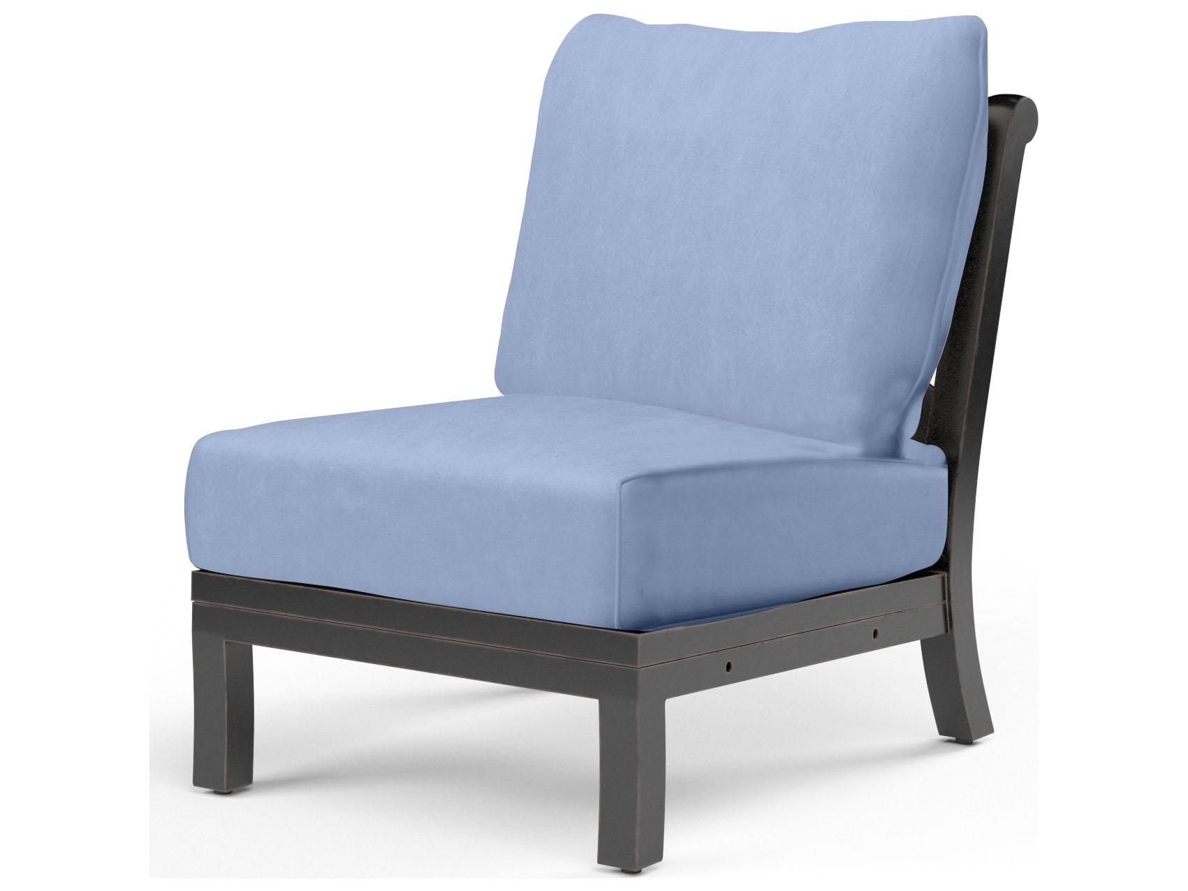 Sunset West Monterey Aluminum Armless Outdoor Patio Club Chair