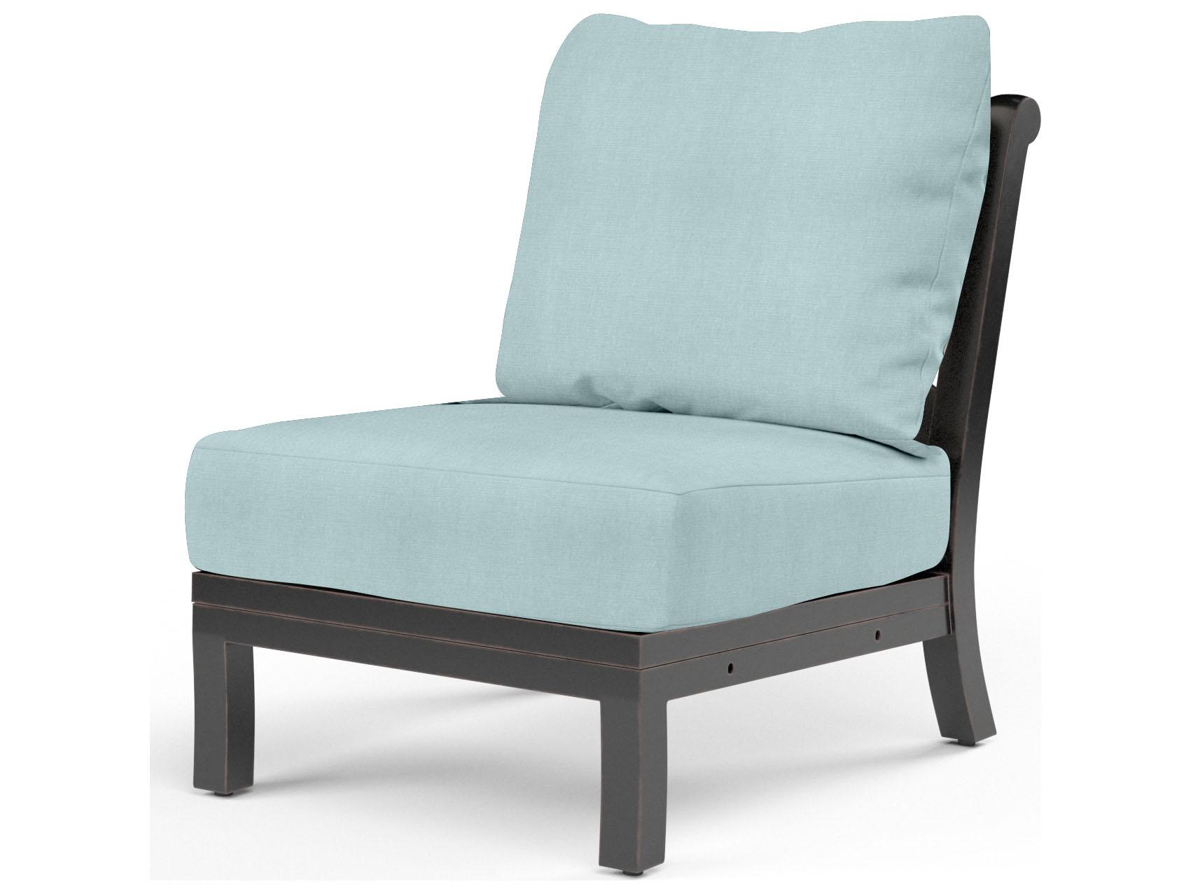 Sunset West Monterey Aluminum Armless Outdoor Patio Club Chair