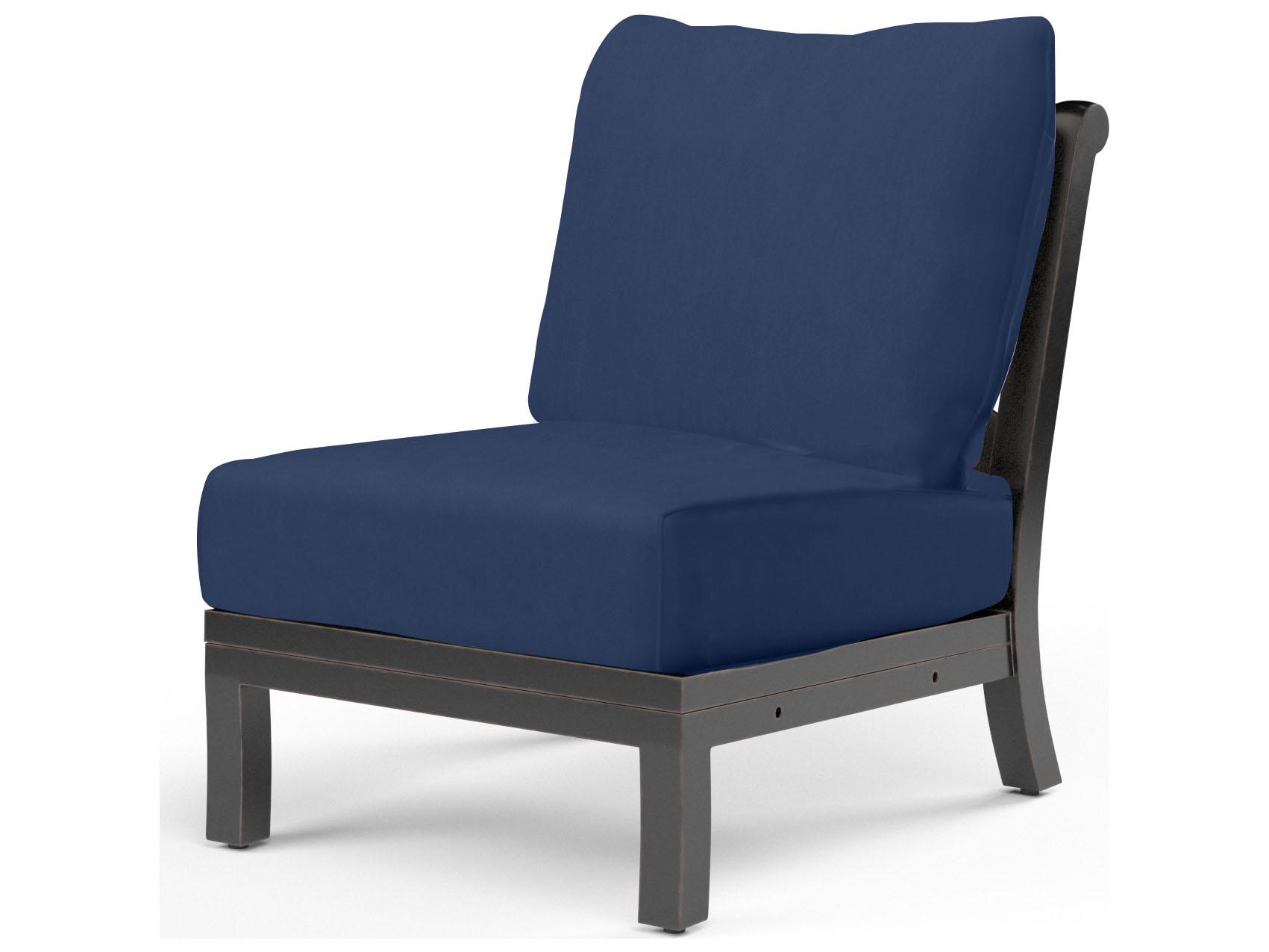 Sunset West Monterey Aluminum Armless Outdoor Patio Club Chair