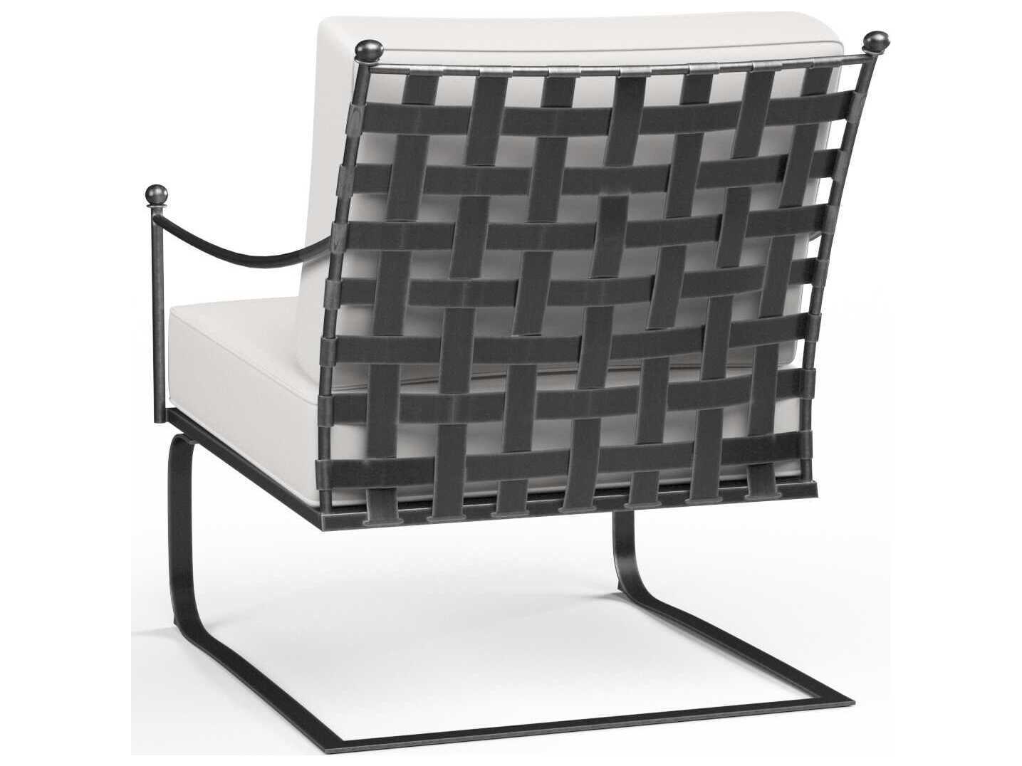 Sunset West Provence Blacks Wrought Iron Cushion Lounge Chair