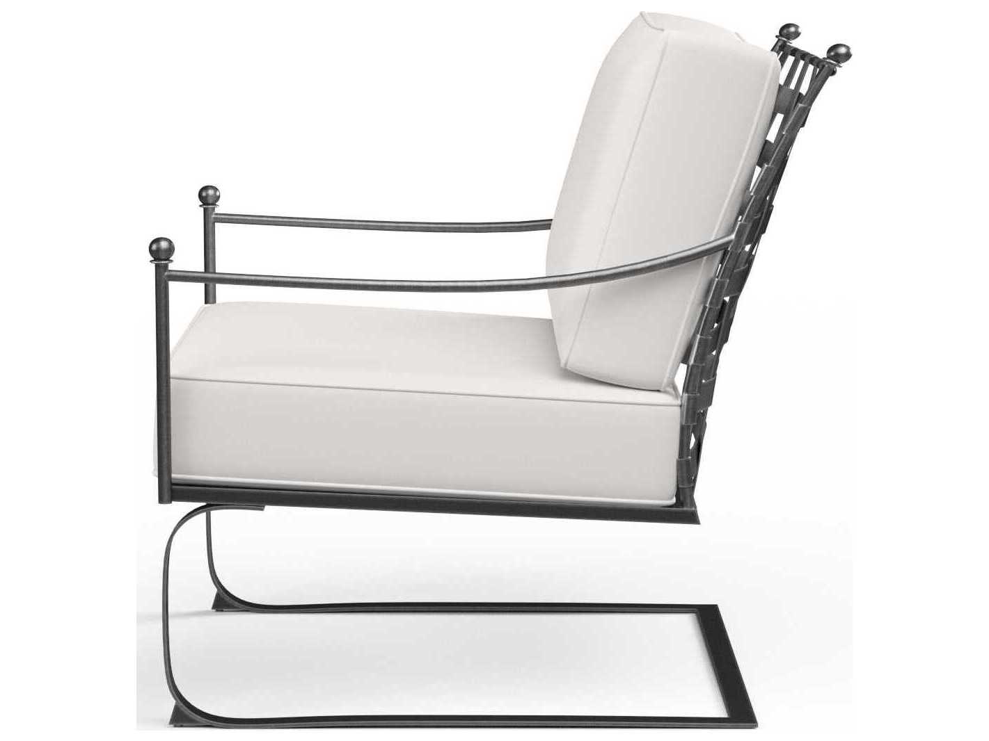 Sunset West Provence Blacks Wrought Iron Cushion Lounge Chair